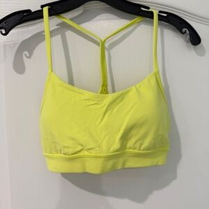 Lululemon Flow Y Bra Neon Yellow Sz 8